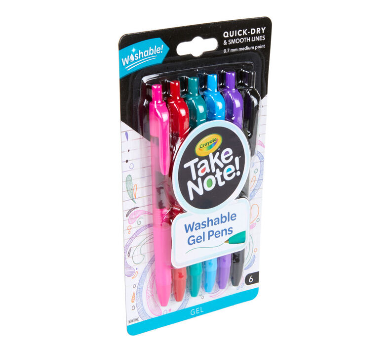 Take Note 6 Washable Gel Pens