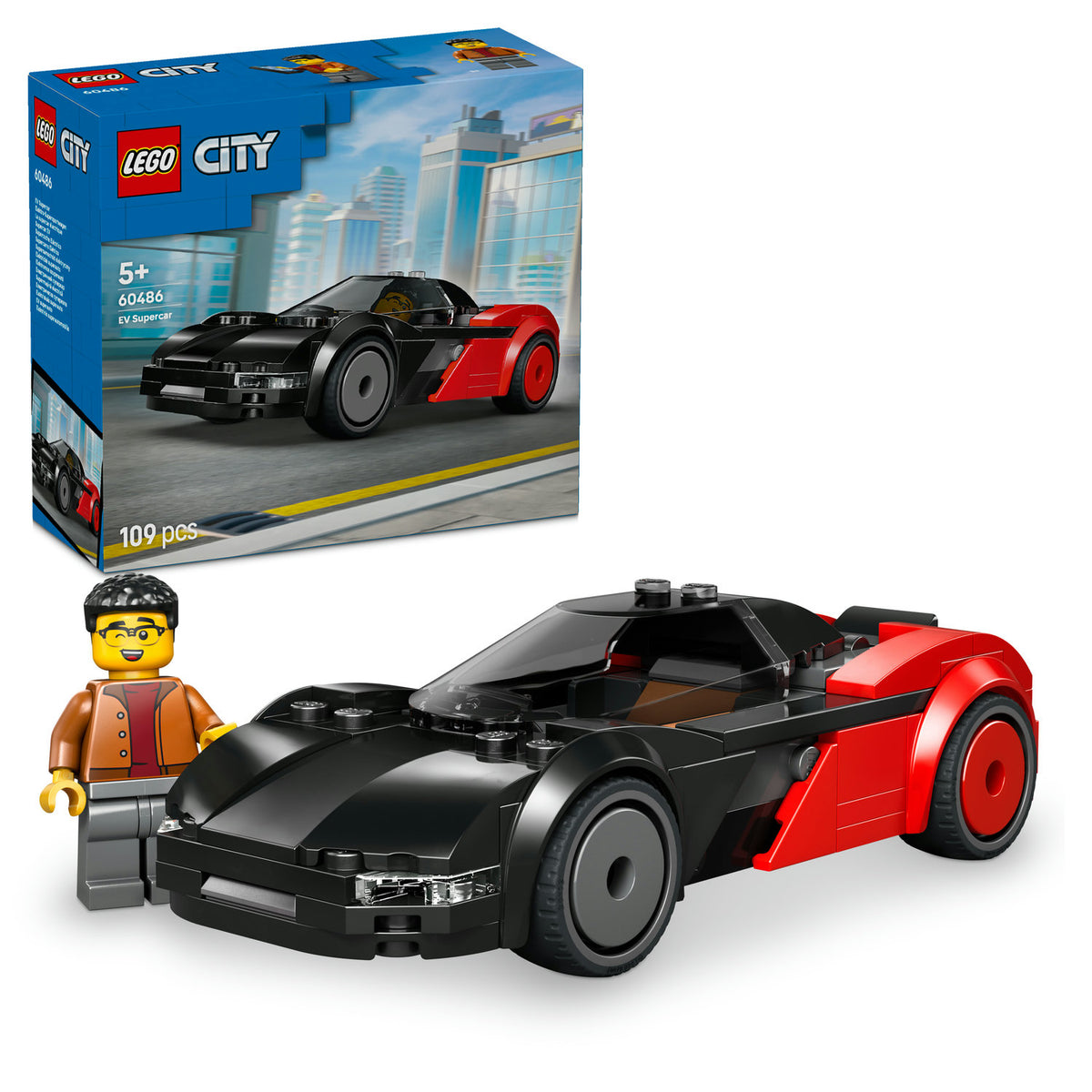 lego city ev supercar with box 