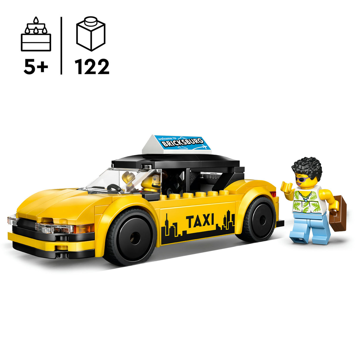 lego city yellow taxi 