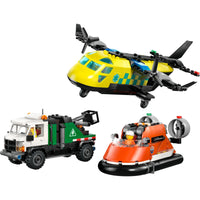 LEGO City 60505 Airplane, Service Truck & Hovercraft Remix – built model