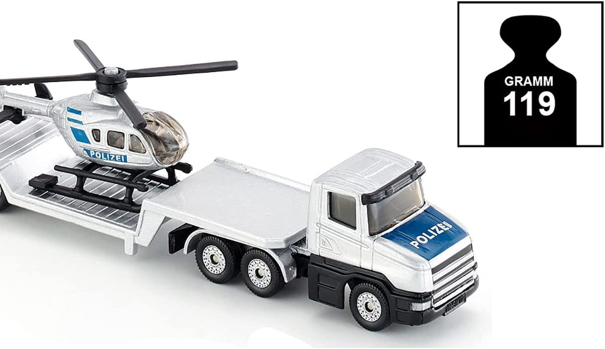 Siku 1:87 Police Low Loader with Helicopter