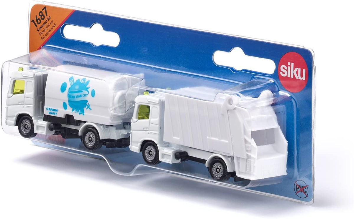 Siku 1:87 Municipal Set Road Sweeper & Garbage