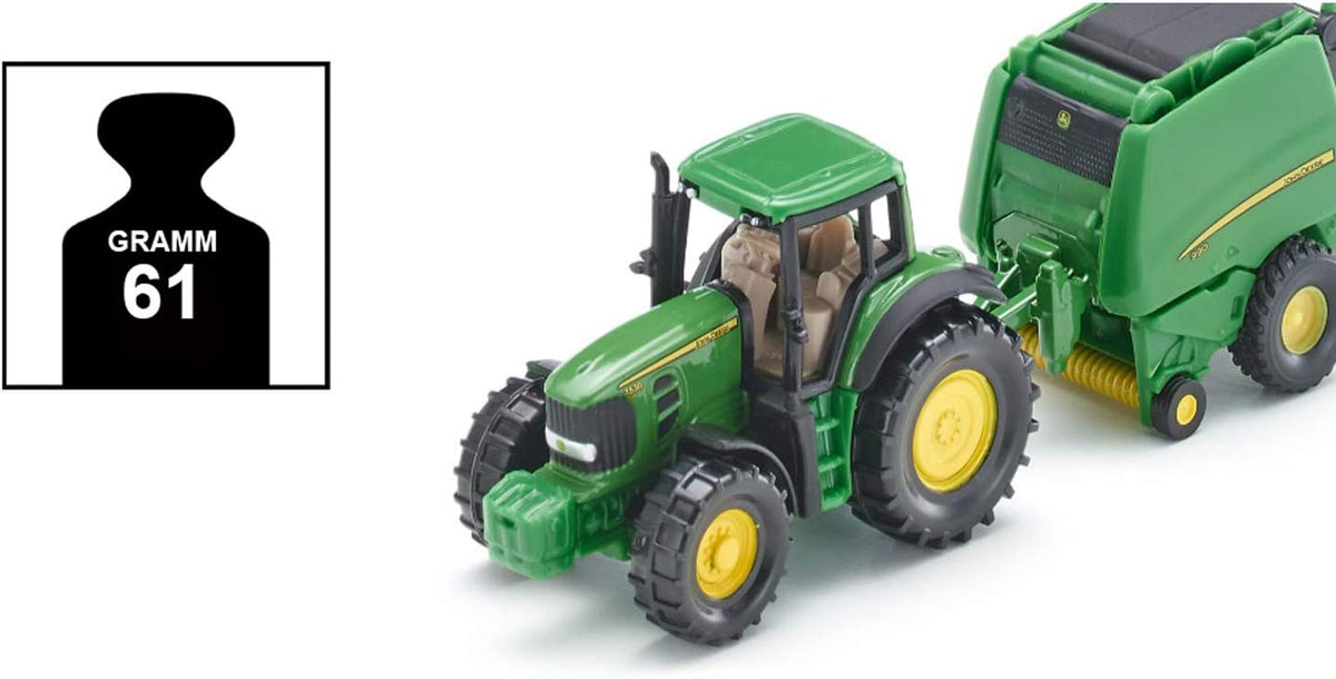 Siku 1:87 John Deere Tractor with Round Baler