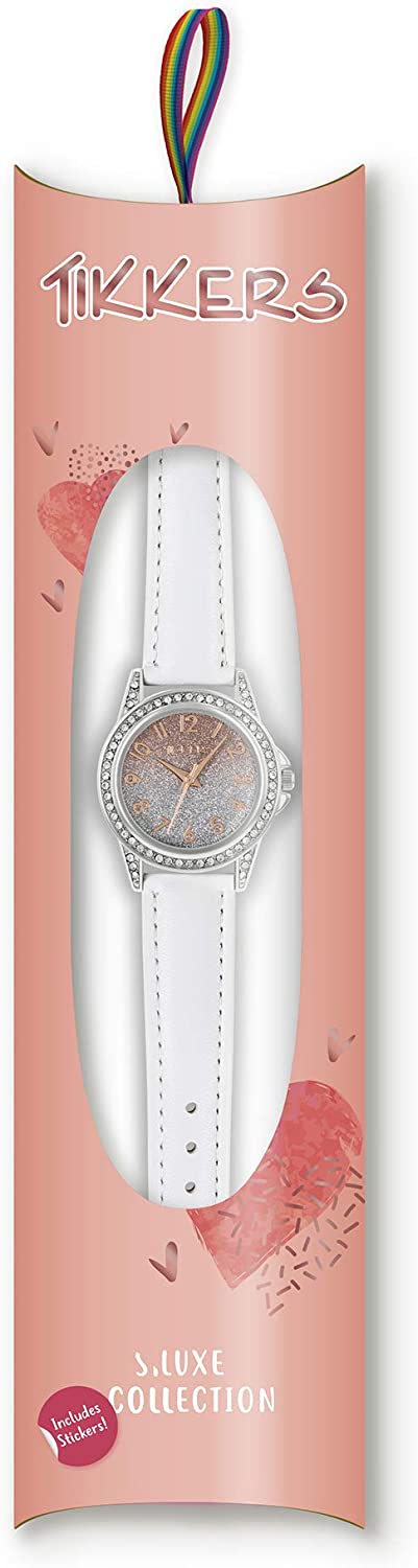 Tikkers Ombre Shimmer Dial Watch with White Strap