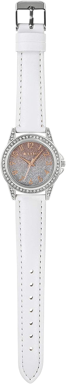 Tikkers Ombre Shimmer Dial Watch with White Strap