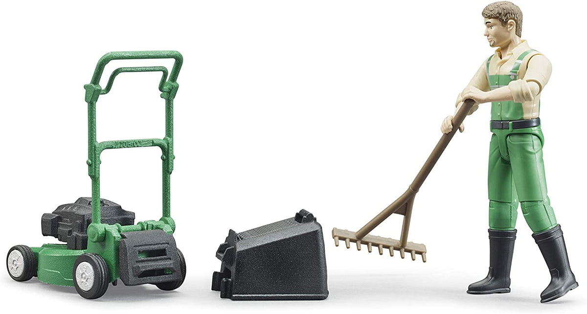 Bruder Gardener With Mower and Accessories