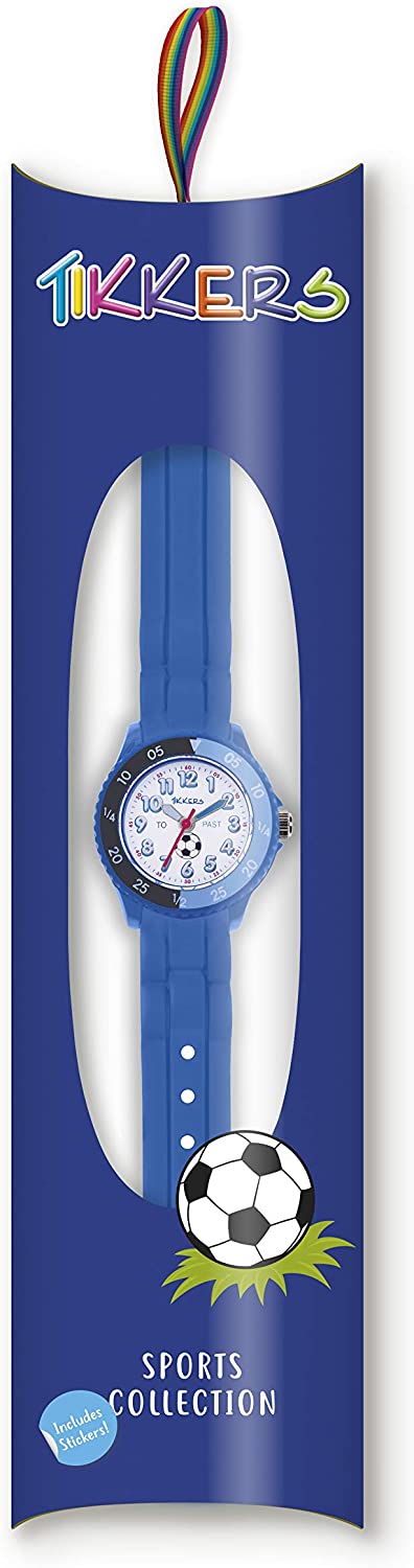 Tikkers Time Teacher Blue Rubber-Silicone Strap Watch