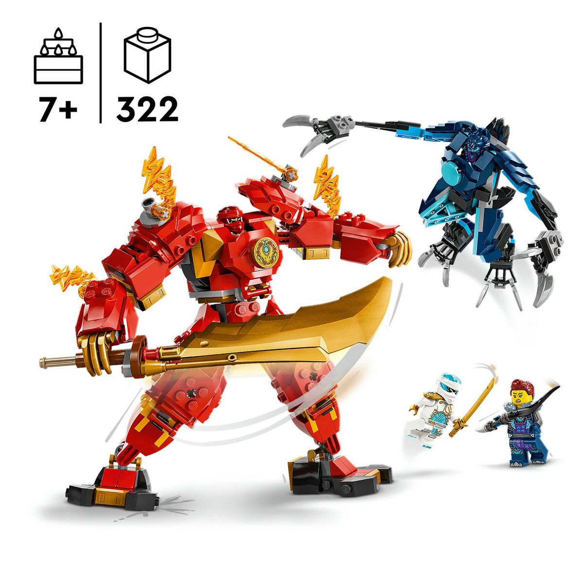 lego ninjago set with four mini figures 