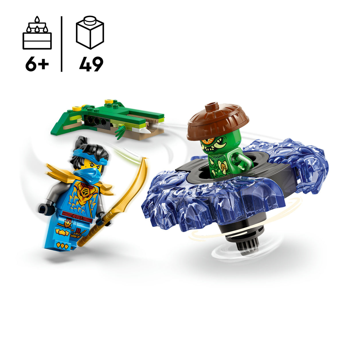 lego nya vs mutation monster spinner 
