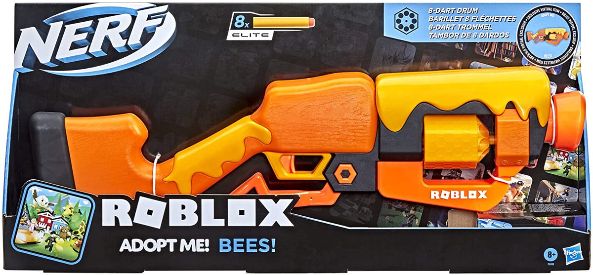 F2486 Nerf Roblox Adopt Me! BEES! Lever Action Blaster 8 Nerf Elite Darts