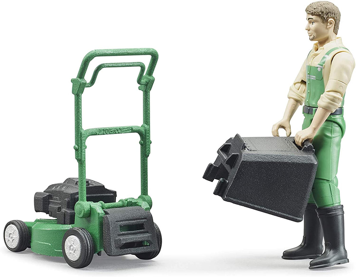 Bruder Gardener With Mower and Accessories