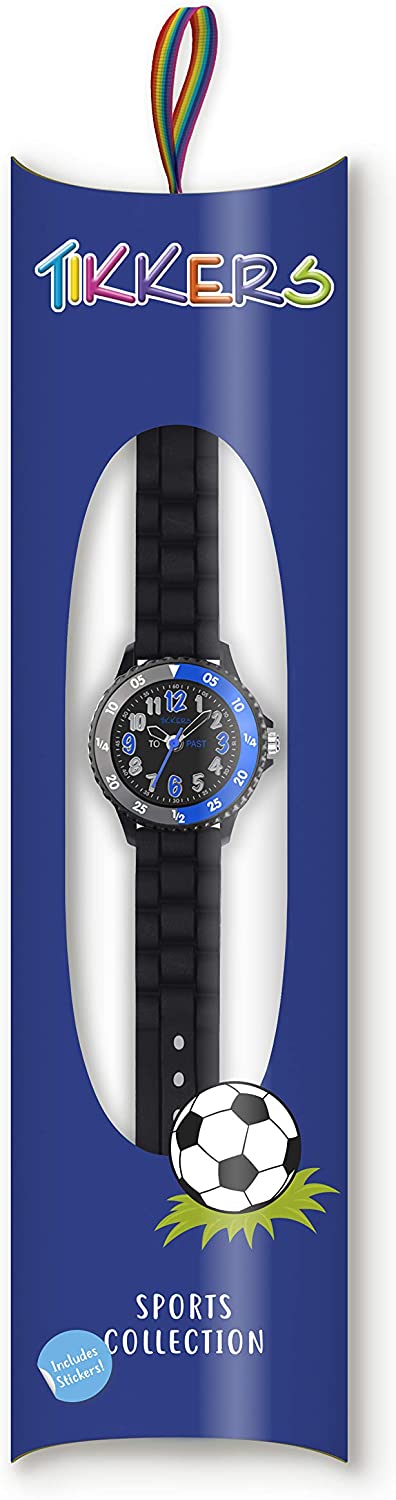 Tikkers Black-Blue TT Silicone Strap Watch