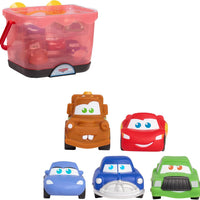 Disney Pixar Cars Bath Caddy with five character bath toy figures