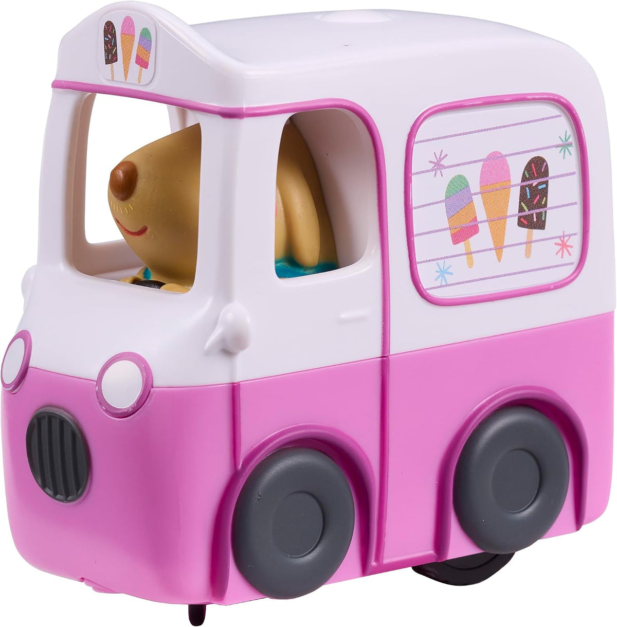 Peppa Pig Whizz-Around Little Ice Cream Van – pink ice cream van with Mr Labrador driving