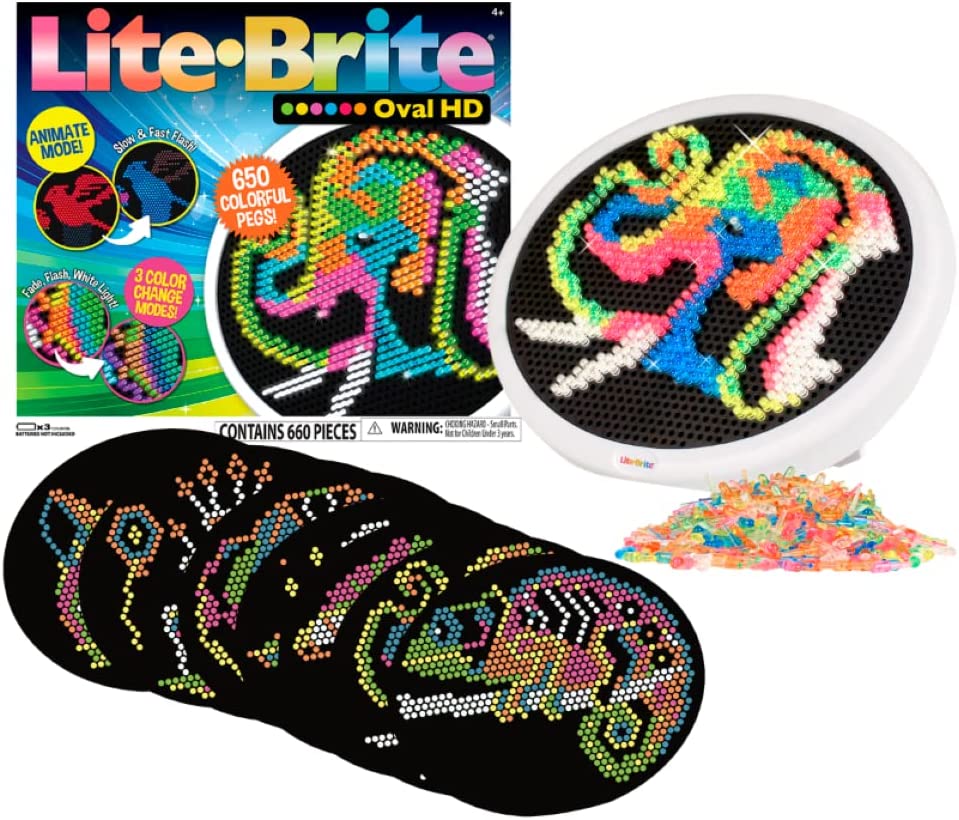 LITE-Brite Oval HD Light peg Game