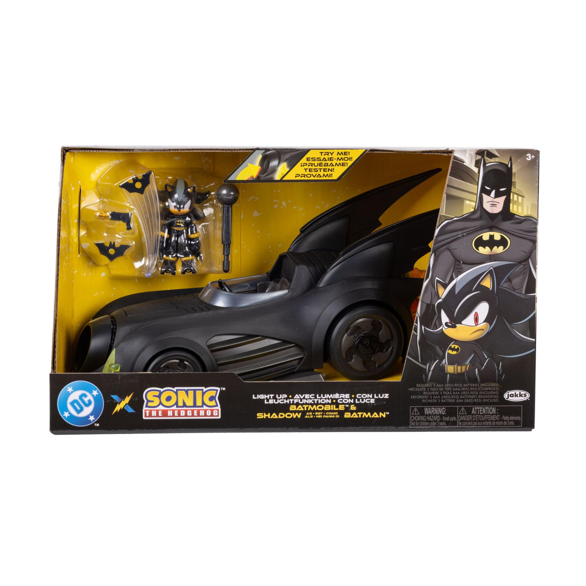 Sonic the Hedgehog x DC Shadow as Batman Light-Up Batmobile Set – product view