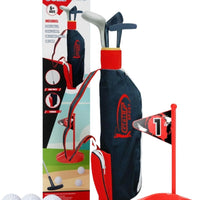 Toyfinity Junior Golf Set with clubs, balls, flags and carry bag