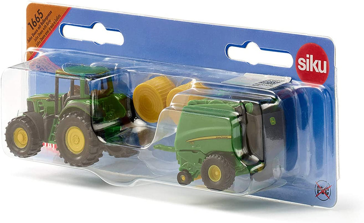 Siku 1:87 John Deere Tractor with Round Baler