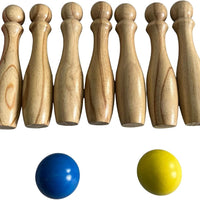 Toyfinity wooden bowling set with nine pins and two balls – view 5