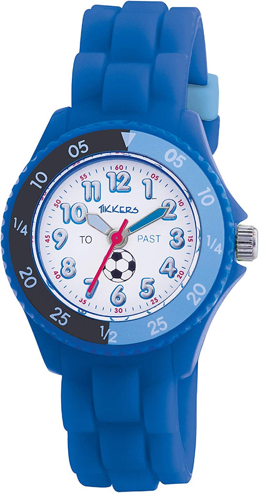 Tikkers Time Teacher Blue Rubber-Silicone Strap Watch