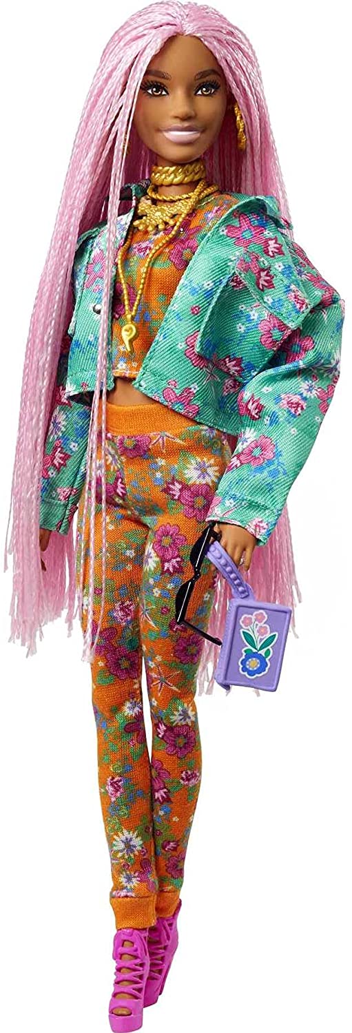 Barbie Extra Doll with Pink Braids