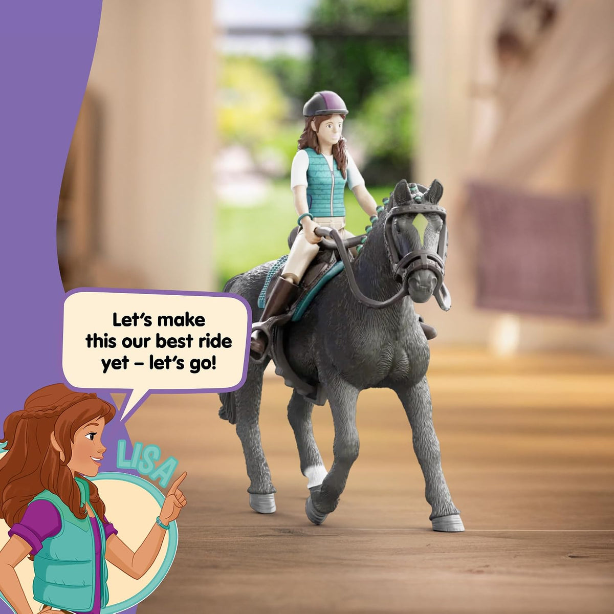 SCHLEICH Horse Club Lisa and Storm rider and horse set 42712 – view 3