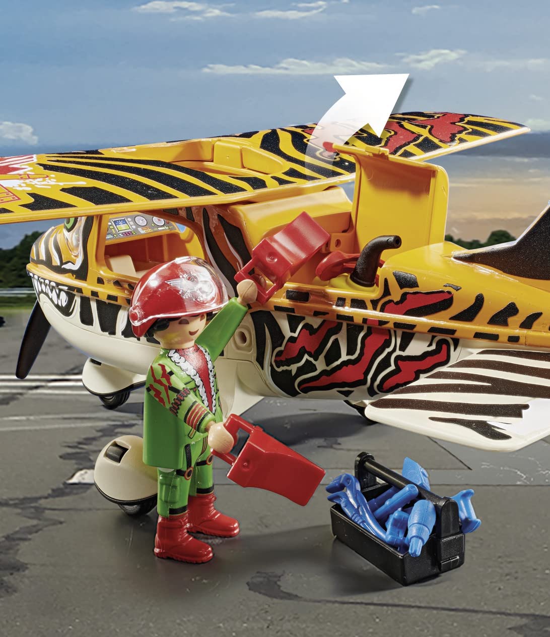 Playmobil 70902 Air Stunt Show Tiger Propeller Plane