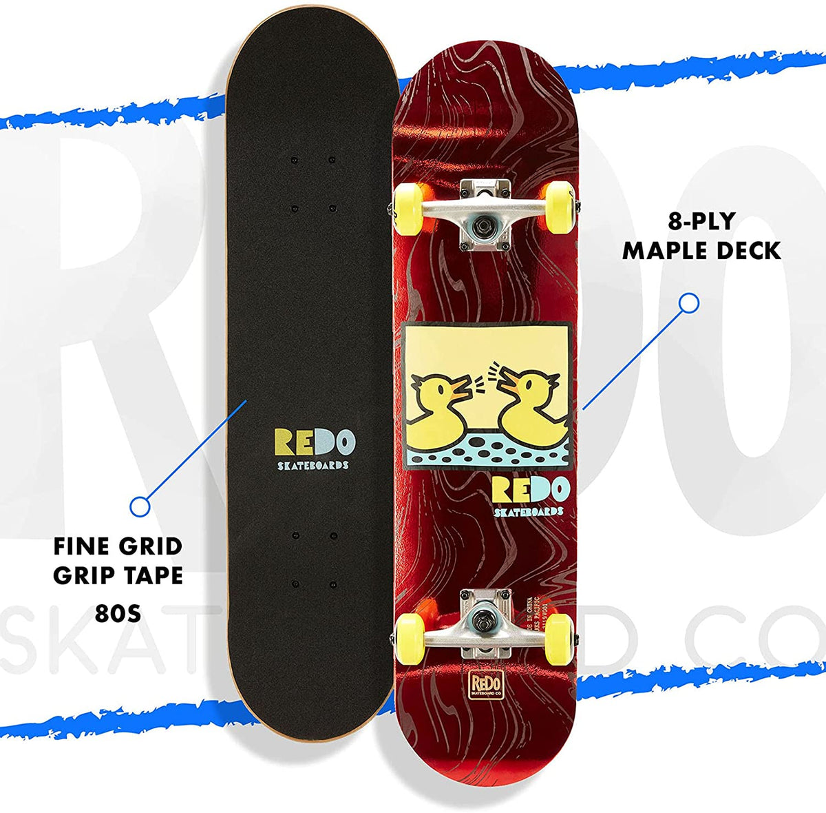 ReDo 31 '' x 7.675 '' Complete Skateboard Candy Bark Design