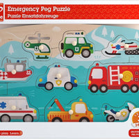 Emergency Services Wooden Peg Puzzle