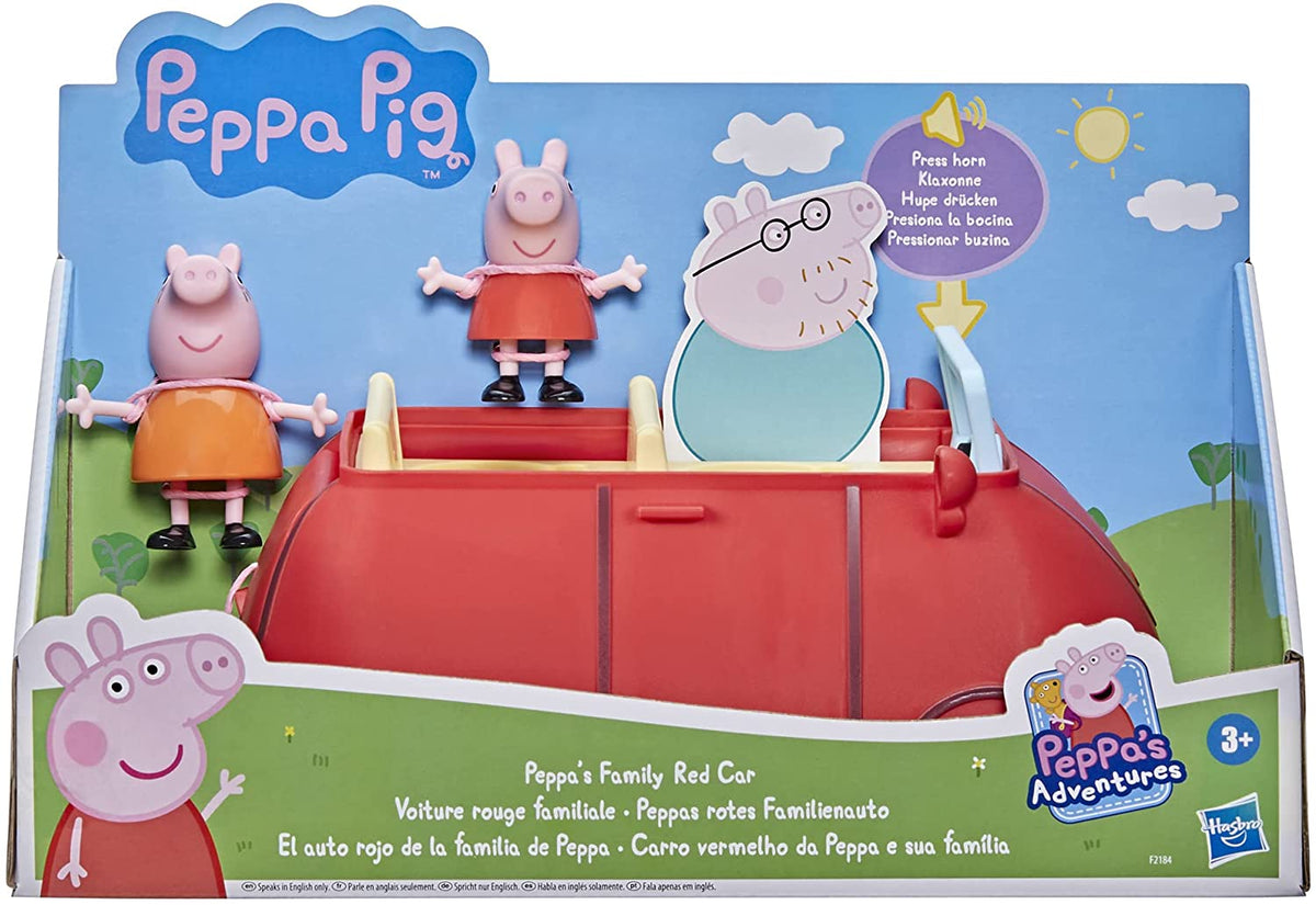 F2184 Peppa Pig Adventures Peppa’s Family Red Car Preschool Toy