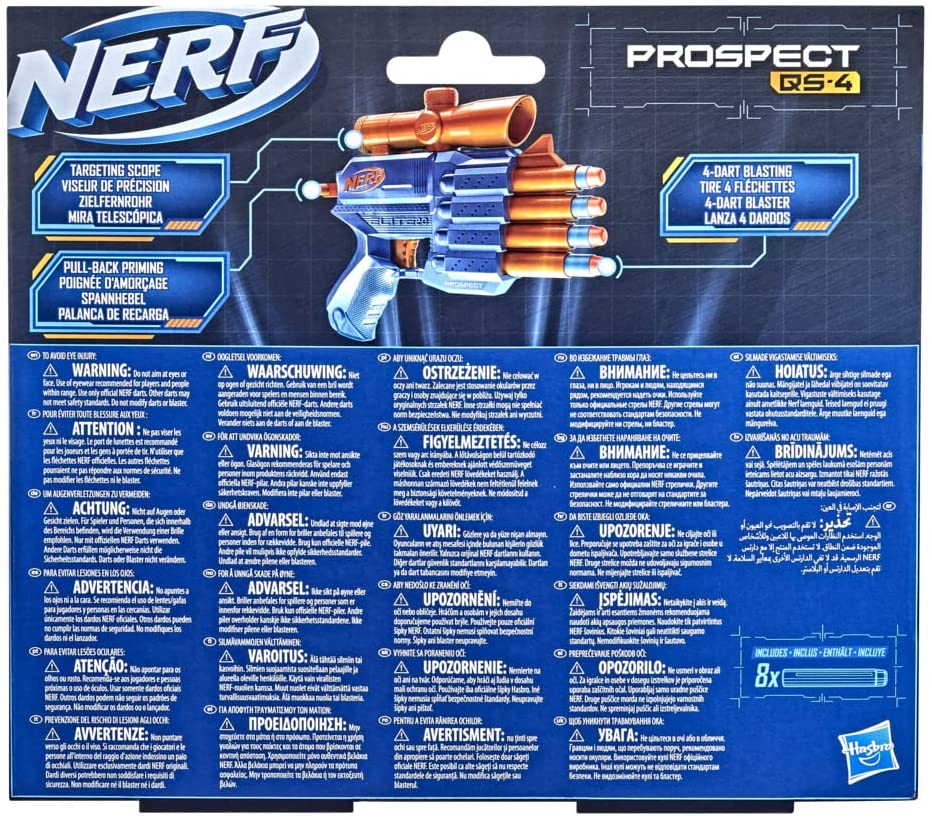 F4190 Nerf Elite 2.0 Prospect QS-4 Blaster 8 Official Nerf Elite Darts