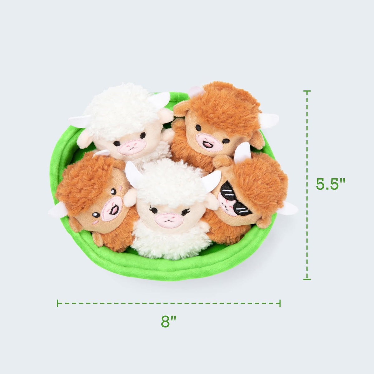 Relatable Emotional Support Highland Cows plush set in carry container – view 3