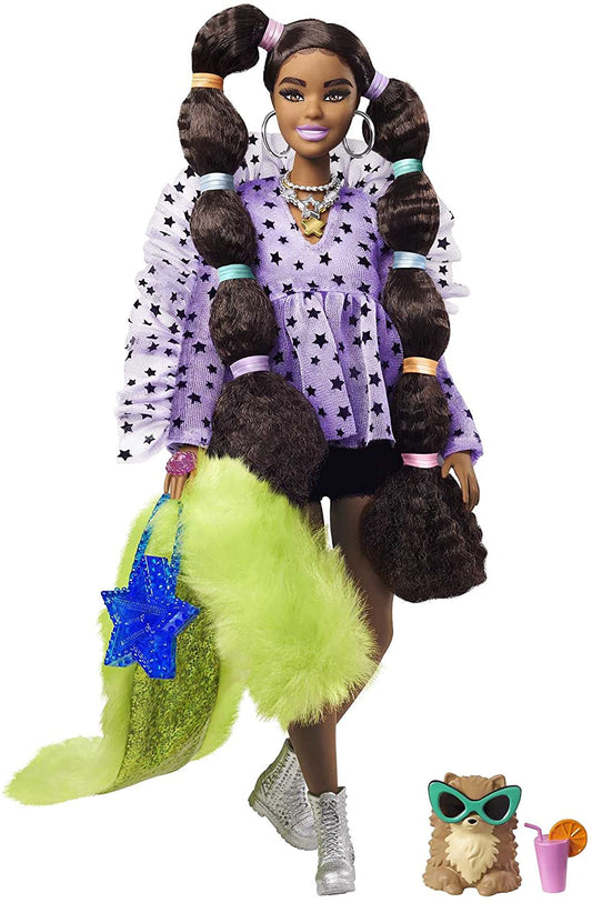 Barbie® Extra Doll 7 in Top and Furry Shrug with Pet Pomeranian