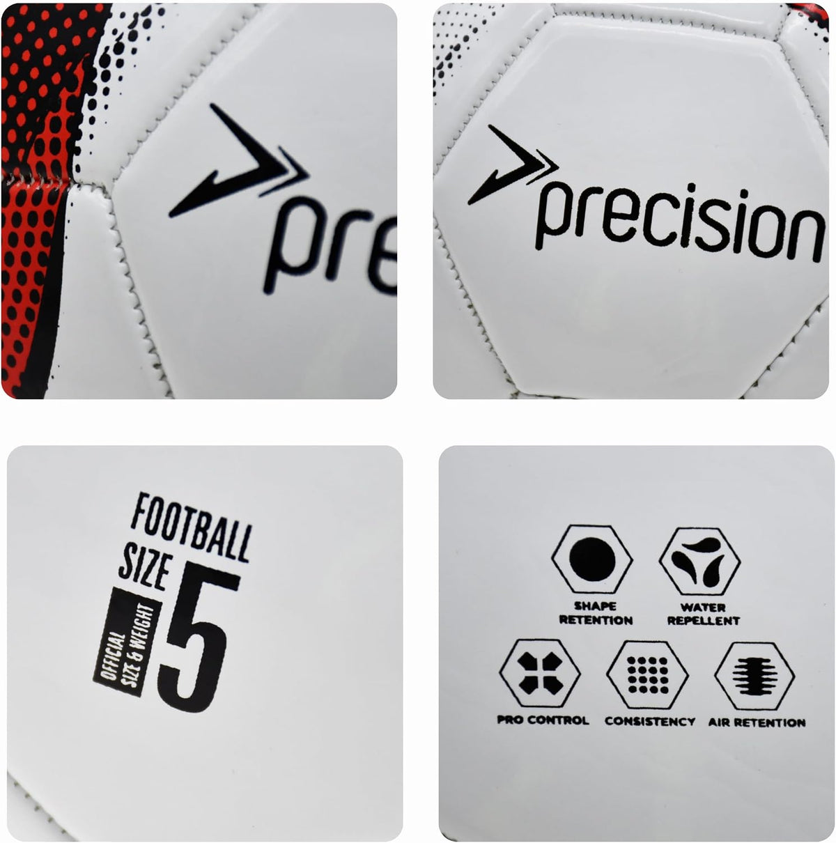 Precision Football Gift Set with size 5 football, bottle and pump – view 4