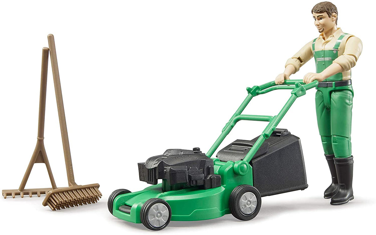 Bruder Gardener With Mower and Accessories