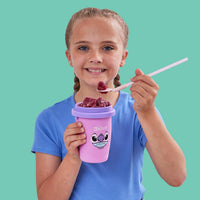 ChillFactor Disney Stitch Angel Slushy Maker Pink – child holding the slushy maker