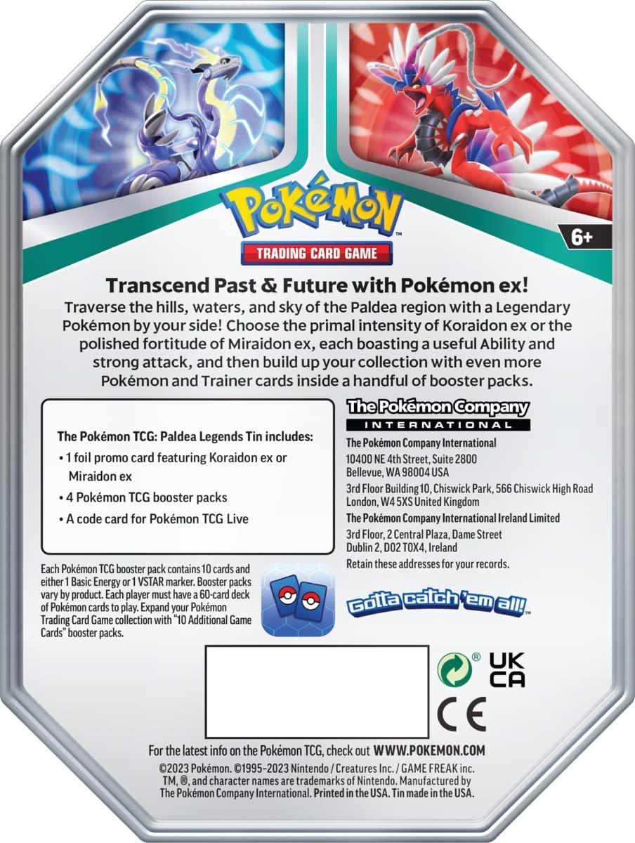 Pokémon TCG: Paldea Legends Tin Miraidon