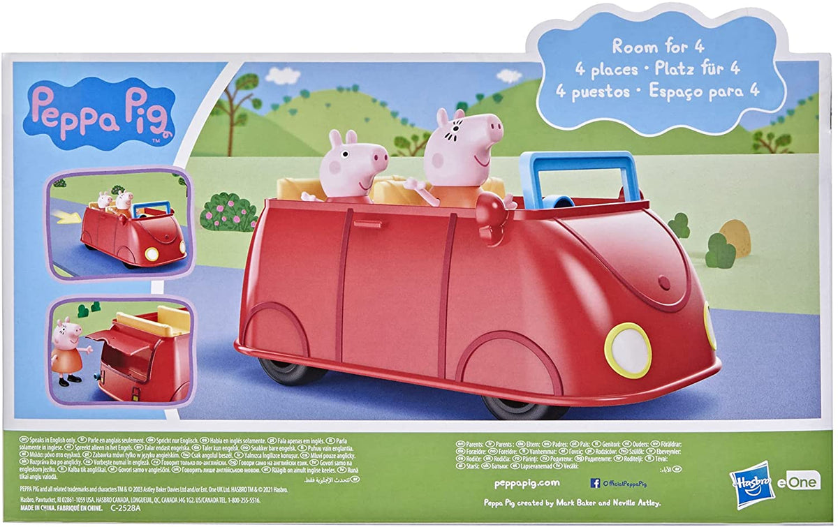 F2184 Peppa Pig Adventures Peppa’s Family Red Car Preschool Toy