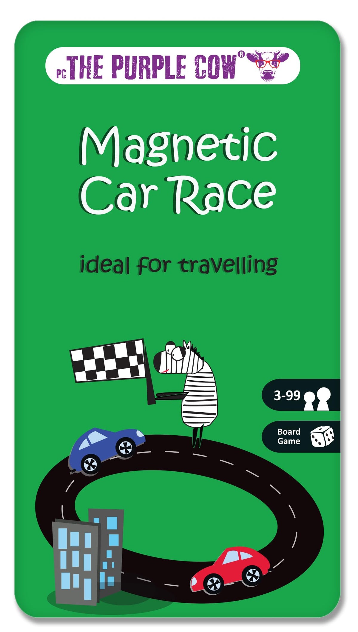The Purple Cow Car Race Magnetic Travel Game – product view