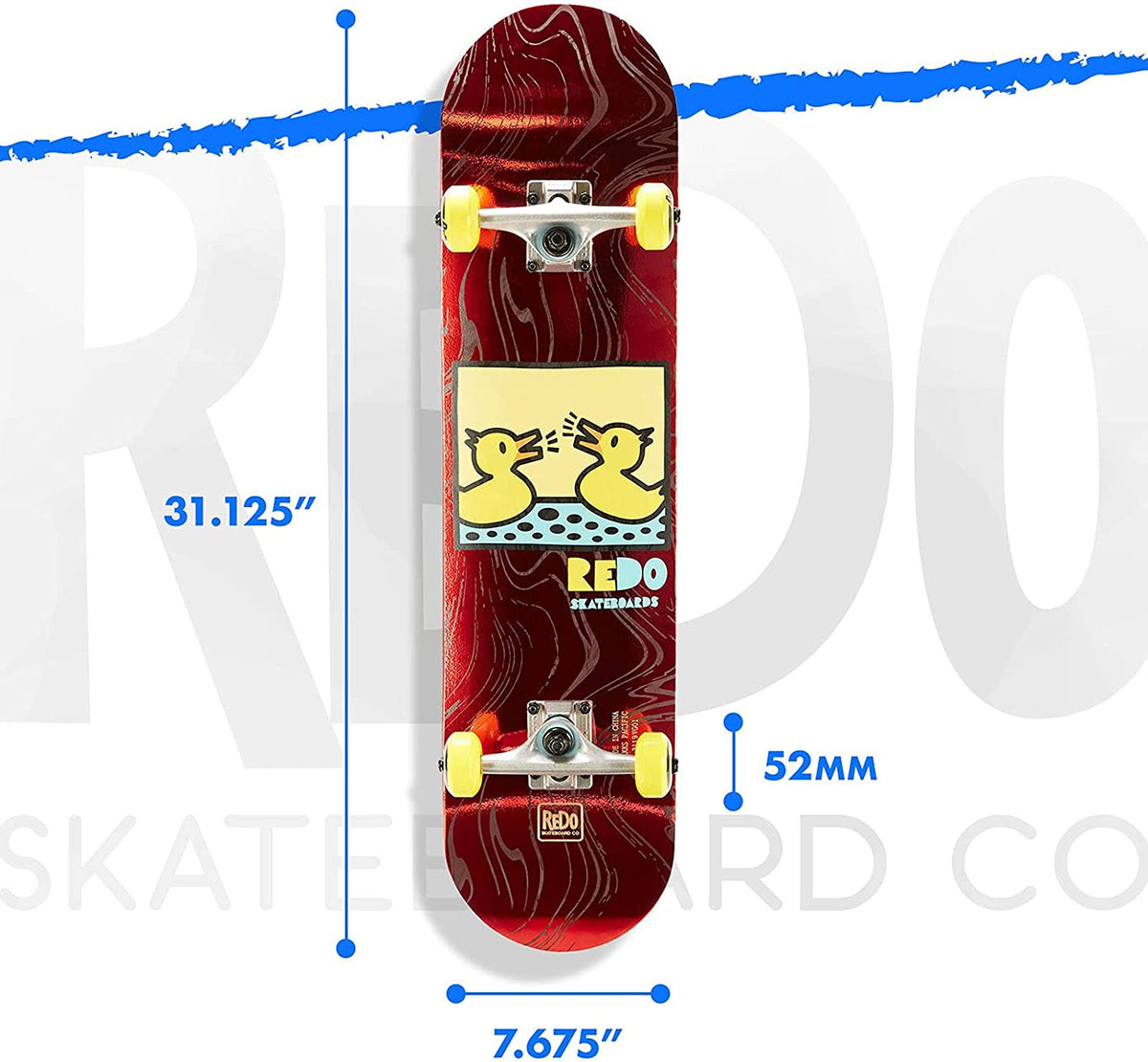 ReDo 31 '' x 7.675 '' Complete Skateboard Candy Bark Design