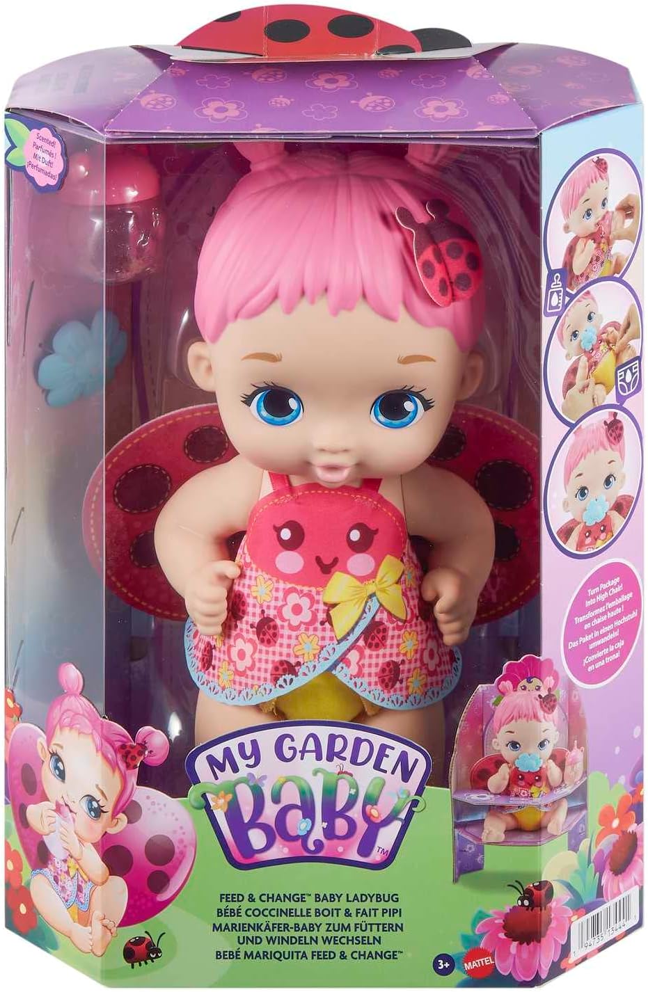 My Garden Baby Feed And Change Ladybug Baby Doll