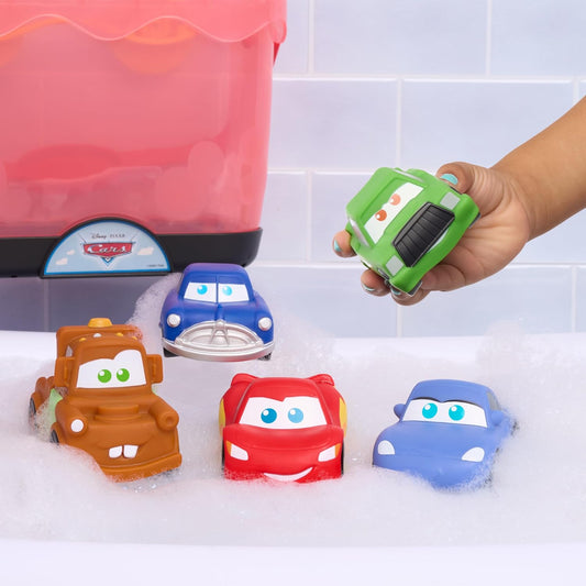 Disney Pixar Cars Bath Caddy with five character bath toy figures – view 2