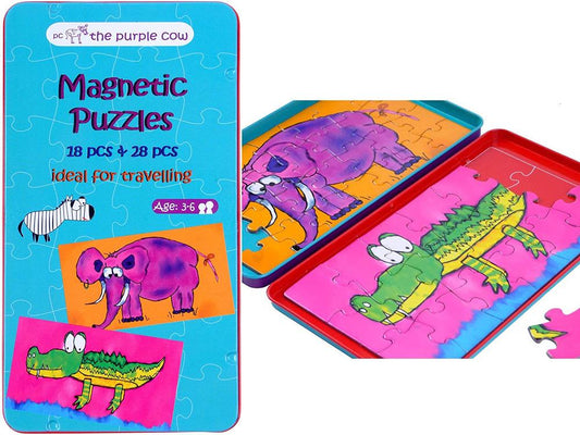 The Purple Cow Magnetic Puzzles Travel Game – product view