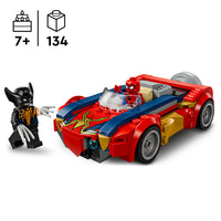 lego spiderman car vs venomized wolverine 