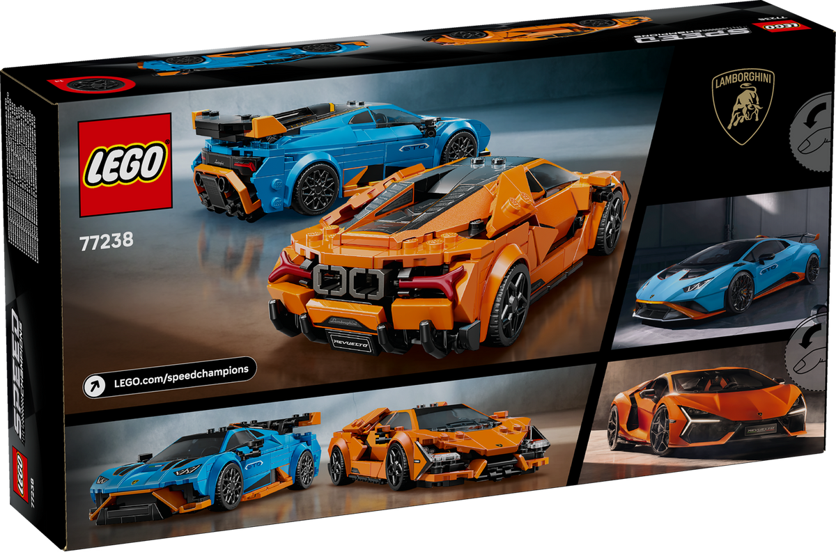 packaging for two LEGO cars 