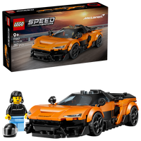 maclaren w1 lego car, figure and box 