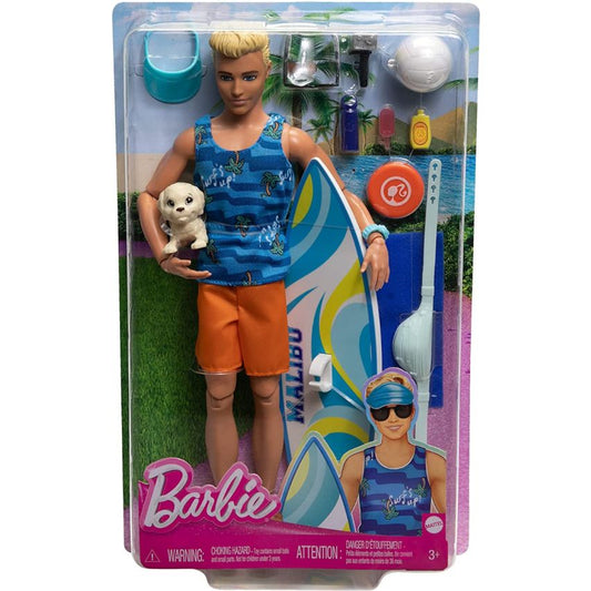 Barbie Poseable Blonde Ken Beach Doll