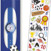 Tikkers Time Teacher Blue Rubber-Silicone Strap Watch