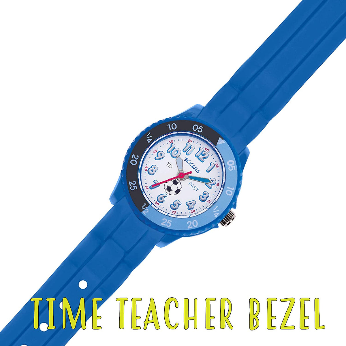 Tikkers Time Teacher Blue Rubber-Silicone Strap Watch