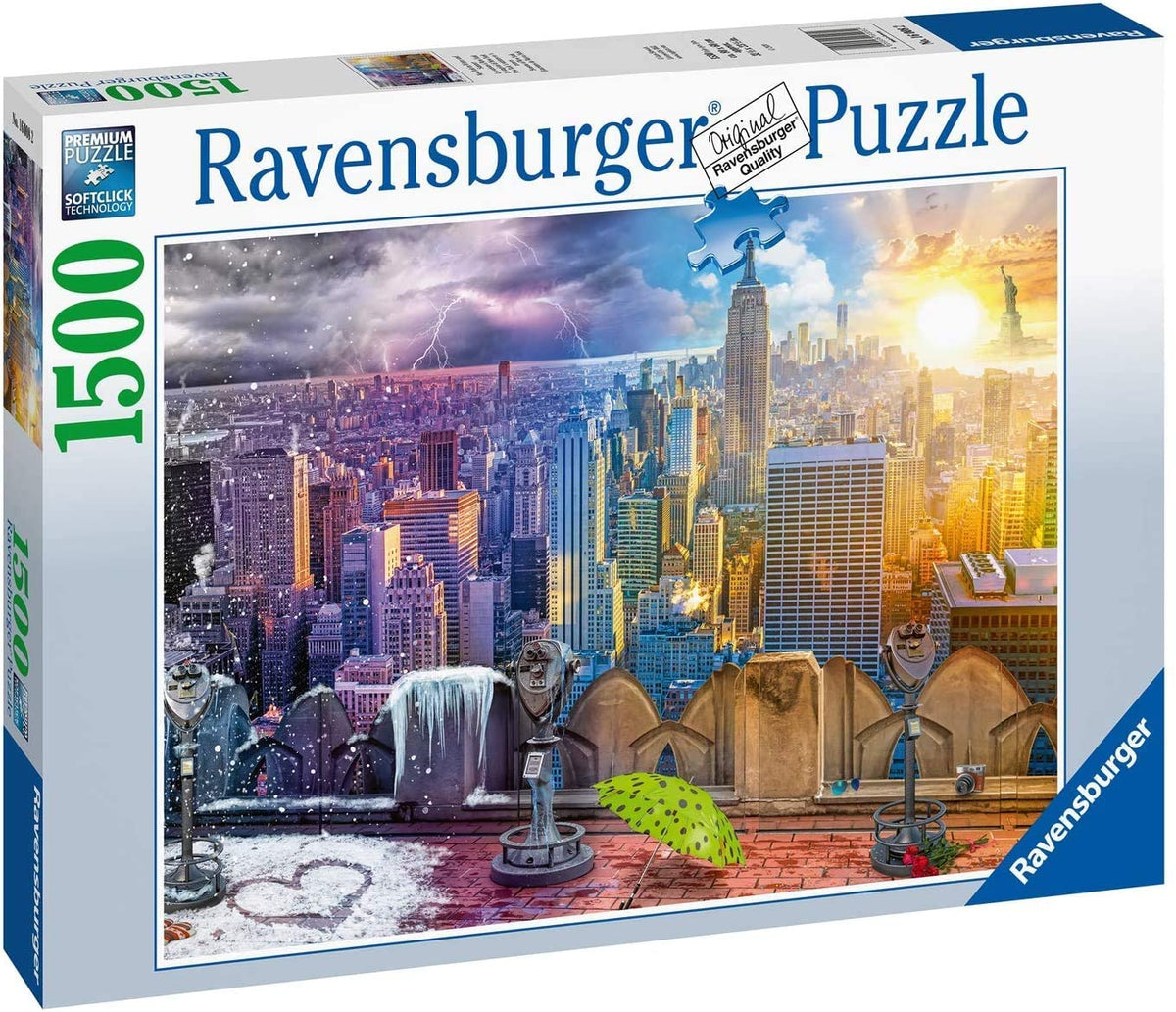 Ravensburger New York Summer and Winter 1500 Piece Jigsaw Puzzle